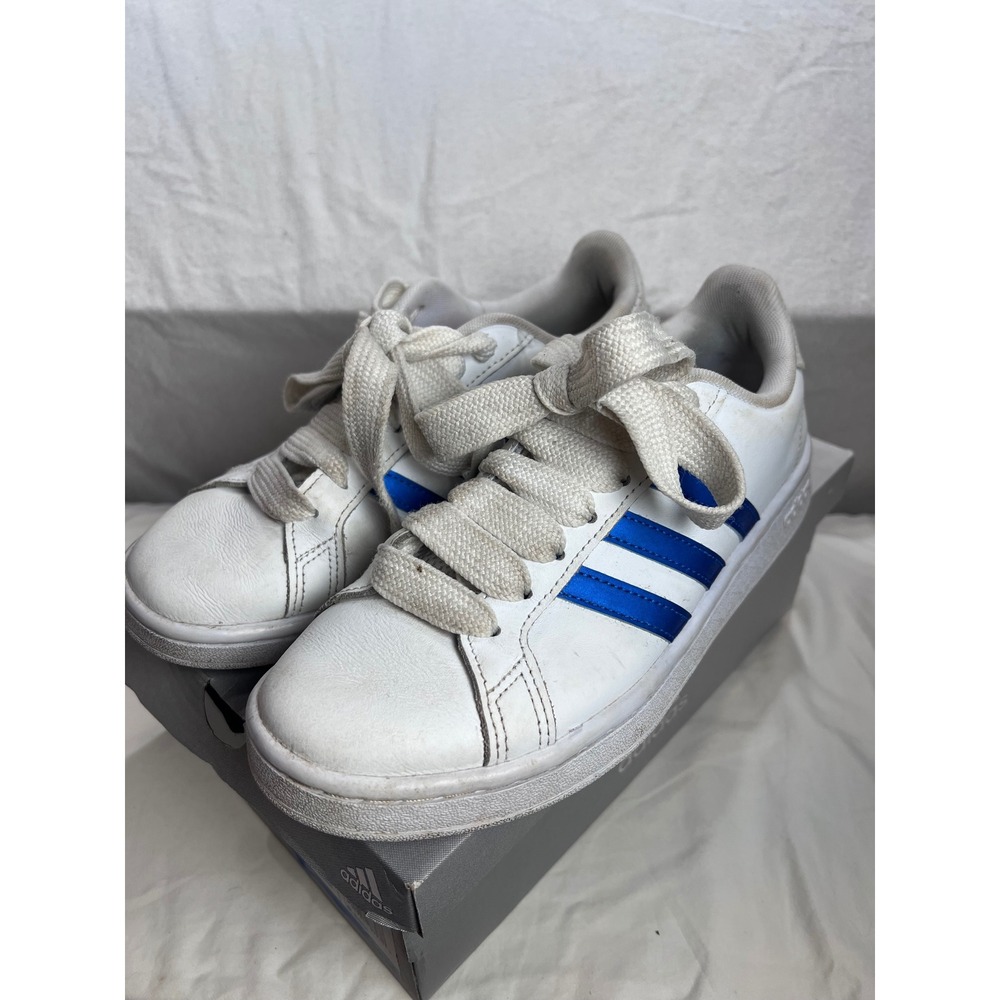 Adidas Grand Court Womens White Blue Pink Sneakers GY5918 Size 7